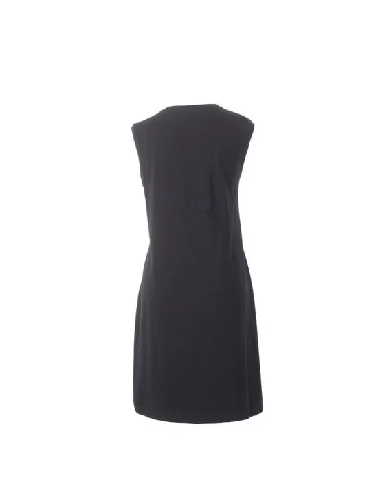 Eileen Fisher Dress $138 Sz LP Black Round Neck Organic Cotton Dress - Picture 4 of 11
